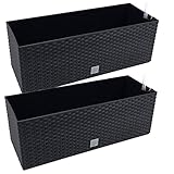 2 unidades de jardinera rectangular 17 litros con