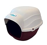 MPETS Igloo - Caseta para Perro, Color Burdeos/Marfil Talla S