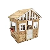 MASGAMES | Casita de Madera Infantil Lollipop XL | Altura 164 cm | Madera tratada | (Blanca)