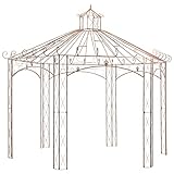 Marrón Antiguo Hierro Forjado Pérgola de jardín marrón Antiguo 4 m Hierro Casa y jardín Jardín Artículos de Exterior Estructuras de Exteriores Carpas y cenadores