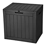 YITAHOME Caja de almacenaje de jardín 118L, Arcón de ordenación exterior para muebles de patio Piscina