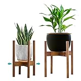 YEALEO Soporte Ajustable para Plantas, Moderno Soporte para Macetas, para Interiores y Exteriores, 21-30 cm, Color Primario-1 Unidad