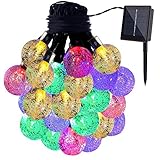 EONANT Solar Balls String Lights, 30 Leds 6M Luces de Cadena Impermeable del Globo para el Jardín al Aire Libre Decorativo (Multicolor)