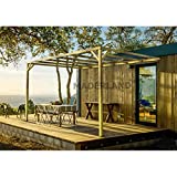 Pérgola Adosada de Madera Maciza Modelo Toledo Maderland 420x300 cm