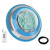 Roleadro Foco LED Piscina Sumergibles, 47W Luces para Piscinas RGB Multicolor IP68 Impermeable con Control Remoto, Luz Piscina iluminación Wall Mounted, 12 V AC/DC, Cable 5ft