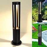 Kingwei Farolas jardin exterior, Baliza led 12W, Luz de camino exterior de aluminio, IP65 impermeable, 60cm, 3000K blanco cálido Lámpara de jardín Poste