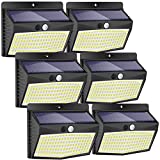 Peasur Luz Solar Exterior 138 LED,ã6 Pack /3 Modos/ Súper Brillanteã Focos LED Exterior Solares, Impermeable IP65 Luz Solar Exterior con Sensor de Movimiento para Jardin,Garaje,Camino