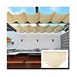PabellГіn 2021 Vela Romana Sombra Toldo Vela TelescГіpico De Techo Ondulado Cortina De Vela Corredera Con Kit De Montaje, Utilizado Para Cubierta De PГ©rgola, Toldo ( Color : Beige , Size : 1.1x4m )