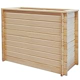 Kstyhome Arriate, Macetero, Jardineras de Madera, Tiestos Exterior, Maceta Rectangular, Tiestos para Plantas, Jardineras Exterior Balcon, de jardín de Madera de Pino 19 mm 100x50x80 cm