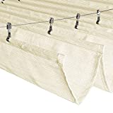 HYZXK Cubierta de sombra de toldo de pérgola retráctil, toldo colgante de alambre deslizante (sin barra de soporte), vela de tela de sombra ondulada de repuesto para refugio de protección solar