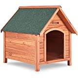 Deuba Caseta para Perros de Madera 82x72x85cm XXL Casita para Mascotas con Apertura en el Techo