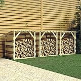 Deufre 3X Cobertizo de Jardín Casetilla para Leña Caseta de Jardín de Madera Cobertizo Leñero Almacenaje para Jardín Exteriores con Techo Inclinado 100 x 90 x 100 cm