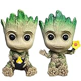 BESTZY Baby Groot Maceta, Maceta Maceta Baby, Macetas de Plantas Suculentas, Adorno de Escritorio, Maceta de Plantas con Agujero de Drenaje, Regalos para los Niños