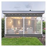 AMDHZ Cortinas for Pérgola Cortina for Exteriores Impermeable con Ojales Lonas for Pergolas Cortinas Exteriores for Terraza,Jardín (Color : Gray, Size : 4.8x2.5m)