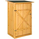 TecTake 402200 Caseta Armario para Jardín, 2 Estantes para Herramientas, Tejado Plano, 75x56x118 cm