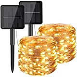 Hepside Guirnaldas Luces Exterior Solar, [2 Pack] Luces Solares LED Exterior Jardin 14m 120 LED 8 Modos Guirnalda Solar Impermeable Decoracion para Terraza, Fiestas, Bodas, Patio, Jardines, Festivales