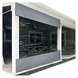 LSSHQ Paneles Laterales Impermeables para Pérgola, Cortinas de Lona Transparente para Exterior. Resistente Al Clima con Ojales Cortinas de Toldo para Porche, Trastero, Mirador