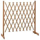 Festnjght 180x100 cm Celosia Extensible Madera Enrejados, Valla De Madera Telescópica, Utilizado para Jardín Celosía De Madera Jardín De Plantas Celosía Jardín Decoración De Césped Abeto Chino Naranja