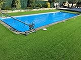 INTERNATIONAL COVER POOL Cubierta Térmica 500 micras GeoBubble para Piscina de 4 x 9 Metros con Refuerzo en Todo el Contorno