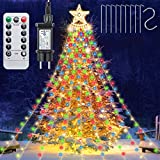 Luces de Navidad Estrella, 355 LED Guirnalda Luces 8 Modos Luz Navidad Exterior Cadena de Luces de Hadas Navidad para árbol de Navidad Decoración para Navidad, Fiesta, Boda, Patio, Jardín