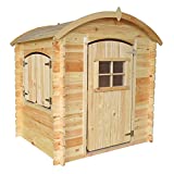Casa de Madera para niños Exterior SIN Suelo - Casita de Campo para niños L112xL146xA145cm/ 1,1m2 Casa de Juguete de Exteriores - Casa Jardin niños Madera TIMBELA M505-1