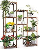 Soporte Plantas Interior y exterior, estante de madera para plantas de varios niveles, estantes de jardín, estante de madera para plantas para la sala de estar macetas, balcón,oficina y patio