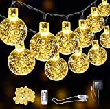 Cadena de luz SITRI/cadena de luz solar/luz solar exterior/luz de cuento de hadas, solar/USB, adecuada para jardines, patios, casas, árboles de Navidad, fiestas, 7.5m 50 luces.