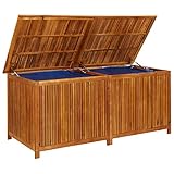 Gecheer Caja de Almacenaje de Jardín Baúl de Almacenamiento Arcón de Almacenamiento para Exterior e Interior 175x80x75 cm Madera Maciza Acacia