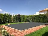 Cobertor o Lona para Piscina | 4,5 x 9,5m | con 15cm Extra por Cada Lado (4,8 x 9,8m) | Color Gris Oscuro | Fácil de Instalar