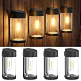 Woolmug Luz Solar Exterior Jardin [4 Paquete/Blanco CÃ¡lido] Apliques Exteriores Solares Lampara Solar Exterior IP65 Impermeable Focos Light Luces Led Solares para Exteriores Valla Porche Pared Patio