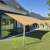 Sunnylaxx 2x3m Impermeable Toldo Vela de Sombra, Rectangular Arena Toldos Exterior Terraza Protección Rayos UV para Exteriores, Pergola, Jardín,Terrazas