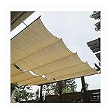 Toldo retráctil con forma de onda, reemplaza toldos, tela transpirable y transpirable para jardín, exterior, madera, pérgola, cubierta con accesorios de montaje (color : beige, tamaño: 1,2 x 6 m)