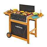 Campingaz Woody Adelaide 3 Barbacoa de Gas con 3 Quemadores, 14 Kw, Fácil Sistema de Limpieza Instaclean, Parrillas de Acero, 2 Mesas Laterales, 80x50x20 cm, Gris (Antracita), 3000004975