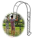 Olivy Arco De Jardín Arco De Boda De Metal, Enrejado Tubular Resistente para Interiores Exteriores, Pérgola De Jardín Decorativo para Césped Patio Rosales Parque Paisaje