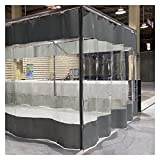 Gdmokle Exterior Impermeable Vinilo Lona Cortinas, Cortina Transparente al Aire Libre, 0.6mm PVC Duradera Panel Lateral con Ojales para Porche Terraza Pérgola, 3 Tamaños