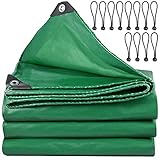 Cieex Lonas Impermeables Exterior, Toldo Reforzados Gramaje 450g/m² con 12 Bolas Bungee, Ojales Reforzados, Bordes Gruesos, Cubierta de Lona de Polietileno Multiusos -2 m x 3 m