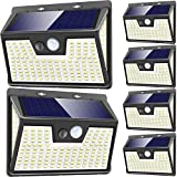 Luz Solar Exterior[6 Paquete/3 Modos], Peasur 178 LED Focos Led Exterior Solares con Sensor de Movimiento 270º Gran Angular Foco Solar Exteriorr IP65 Impermeable Lampara Solar para Jardín,Patio,Garaje