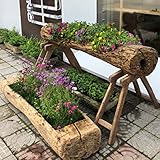 MMLLPP Jardineras Rectangulares, Comedero para Cerdos Macetero De Madera Muerta Jardineras Exterior De Madera Ventana Maceta De Madera para Plantas Cocinas Flores O Suculentas(tamaño: 60~120 cm)