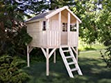 Box, casitas de madera, caseta de jardín para niños, madera de abeto, 16 mm, 2,1 m², 180 x 122 cm