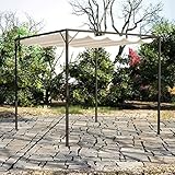 Tidyard Carpa de Jardín Techo Retráctil Cenador para Patio Tienda para Camping Fiesta Celebraciones Evento al Aire Libre Boda Fiest Barbacoa Acero 3x3x2,3m