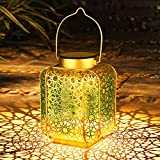 Farol Solar Exterior, Orelpo Luz Solar Exterior Jardin IP44 Impermeable, Lampara LED Solar Vintage para Decoracion Jardin, Patio, Terraza, Césped, Arboles, Fiesta, Navidad