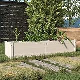 Gecheer Arriate Exterior Grande Macetero Huerto Urbano Maceta Jardinera de Madera Maciza de Pino Blanco 150x31x31 cm Macetas para Flores y Plantas